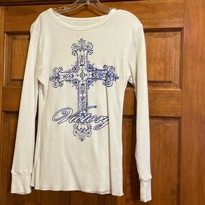 Cowgirl Tuff Co women’s waffle LS shirt with rhinestones